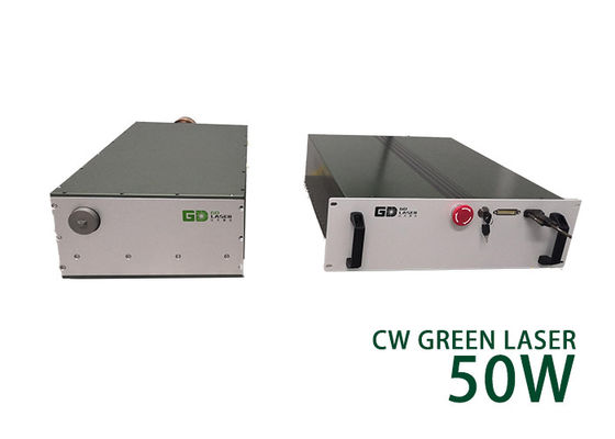 50W CW Green Continuous Wave Fiber Laser Single Mode Nanosecond